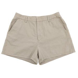 Calvin Klein Jeans Womens Casual Chino Shorts Sz 10 Flat Front High Rise Khaki